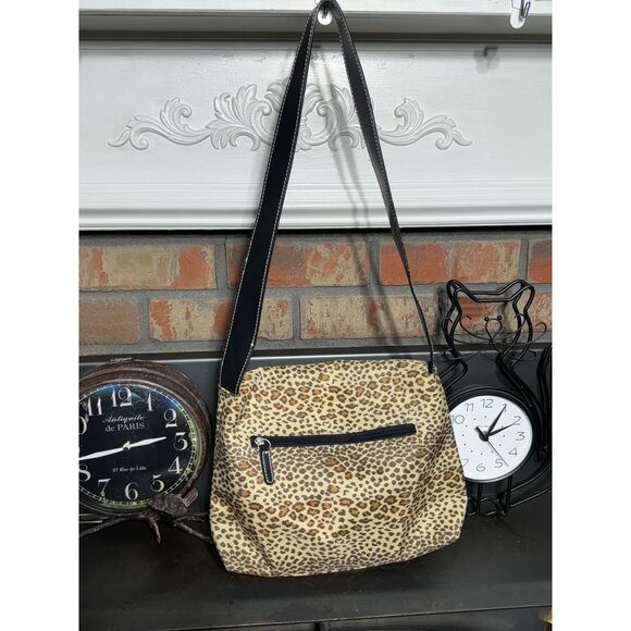 Kenneth Cole Reaction Leopard Print Messenger Shoulder Bag - Picture 5 of 10